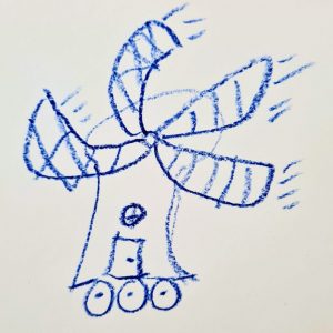 Eric's first-draft sketch of our logo