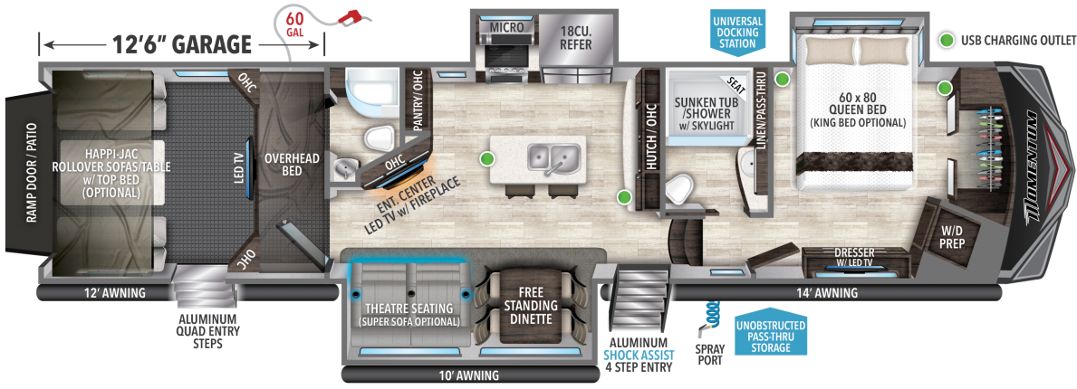 Floorplan of the Momentum 397TH